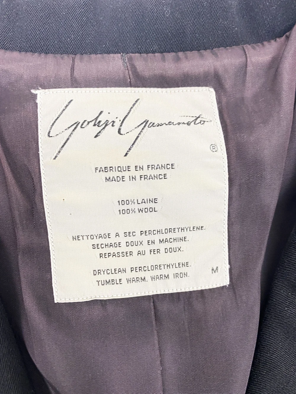 Yohji Yamamoto 80s asymmetrical blazer — JAMES VELORIA